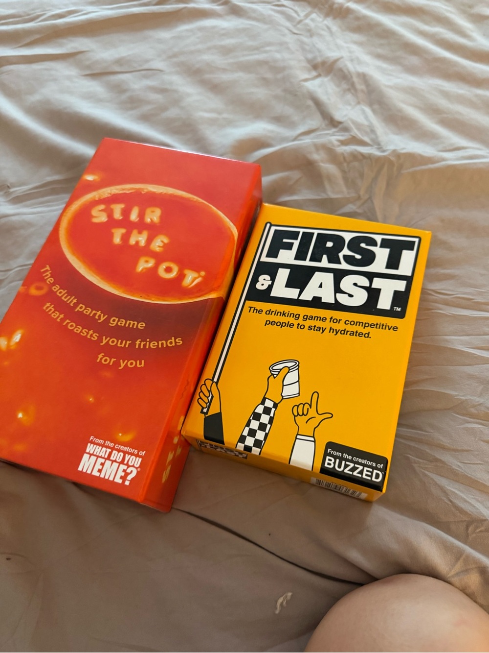 First & Last Drinking Game - Yellow -